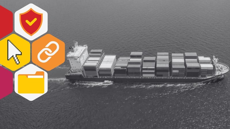 a cargo ship sailing