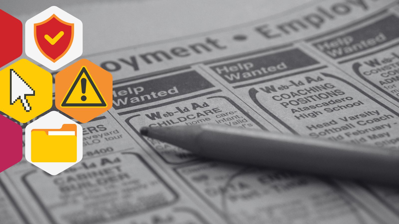 pencil laying ontop of newspaper advertising job vacancies 