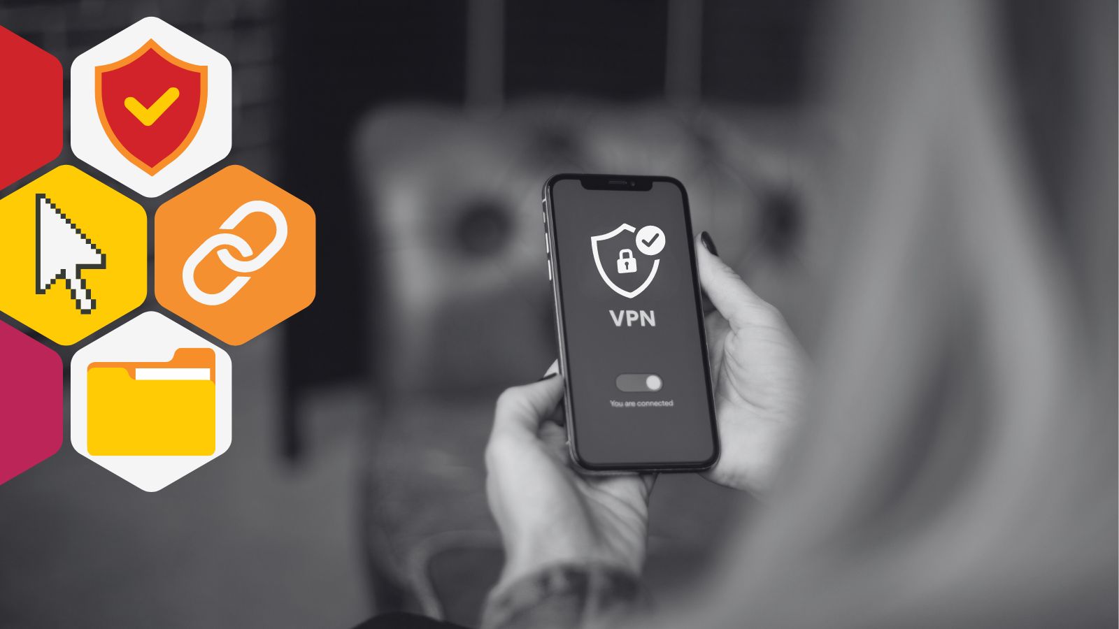 a person turns on a VPN on their phone